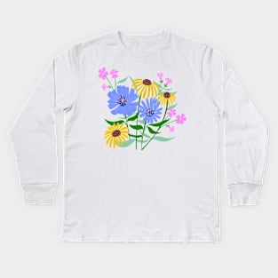 Summer florals Kids Long Sleeve T-Shirt